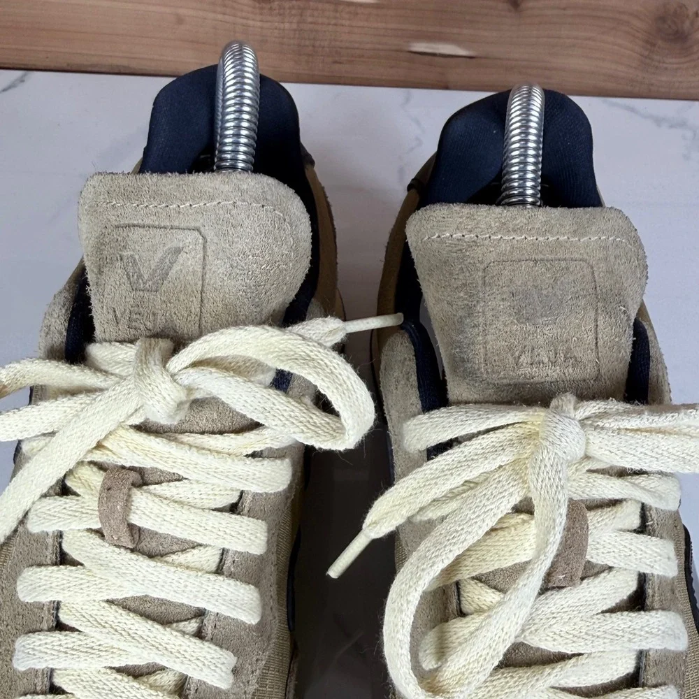 Veja Rio Branco Ripstop Dune Black Suede Leather Sneakers Women size US 9.5 - Picture 3 of 16
